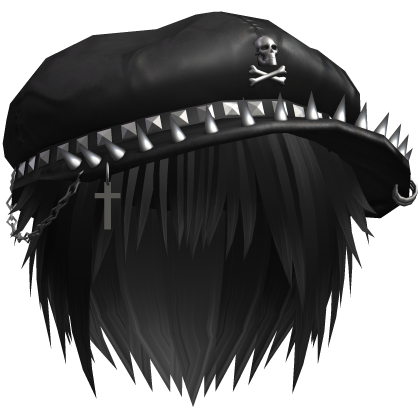 Vkei Emo Black Messy Hair /w Spiky Hat