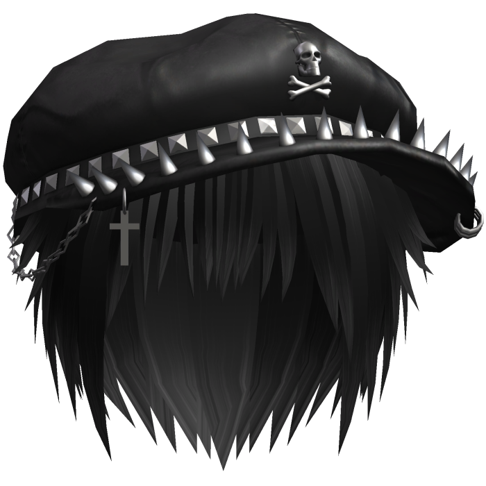 Vkei Emo Black Messy Hair /w Spiky Hat