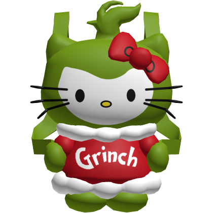 Cute Green Christmas Kitty Backpack Xmas Bow [3.0]