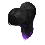 Black Ponytail with Purple Ombre