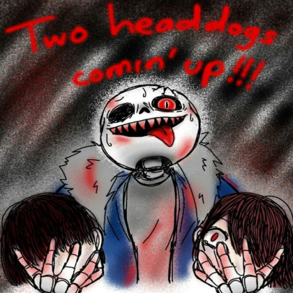 Sans Horror With Two Head Frisk Horor and Chara H Roblox decal