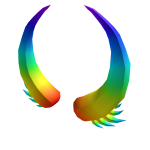 Rainbow Curl Edge Spiked Horns