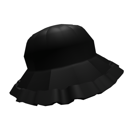 Black Ruffle Hat