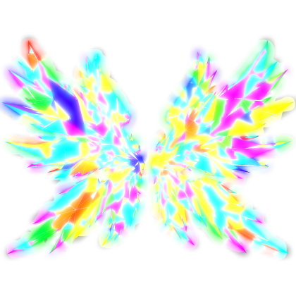 Animated Energy Pulsing Wings - Rainbow