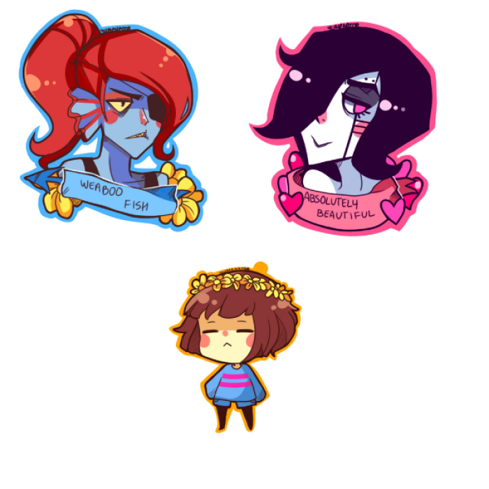 Frisk With Absoutly Beautiful And Weaboo Fish Roblox decal