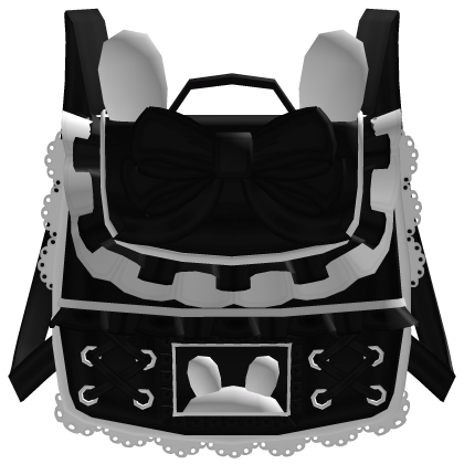 ♡ 3.0 dearest ruffled bunny backpack in b&w