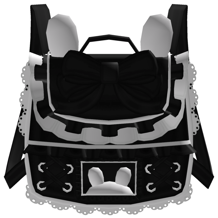 ♡ 3.0 dearest ruffled bunny backpack in b&w