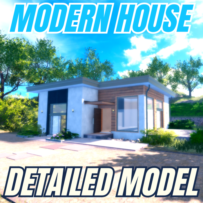 The Serene Shade - Modern House Detailed Model preview 1