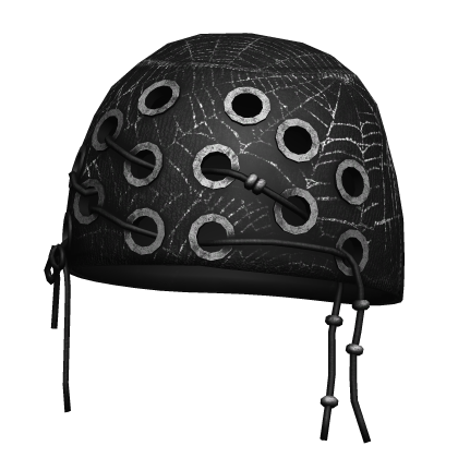 Black Spiderweb Tied Hole Beanie Roblox item