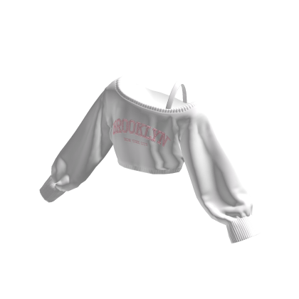 Brooklyn Off Shoulder Oversized Shirt Cropped