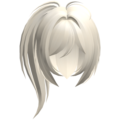 moe emo high messy side ponytail blonde