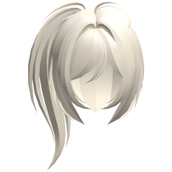 moe emo high messy side ponytail blonde
