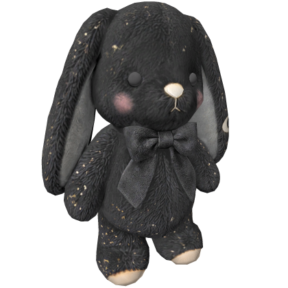 🖤 FREE 🖤 (K222C) Bunny Plush black Cosmic 🐰