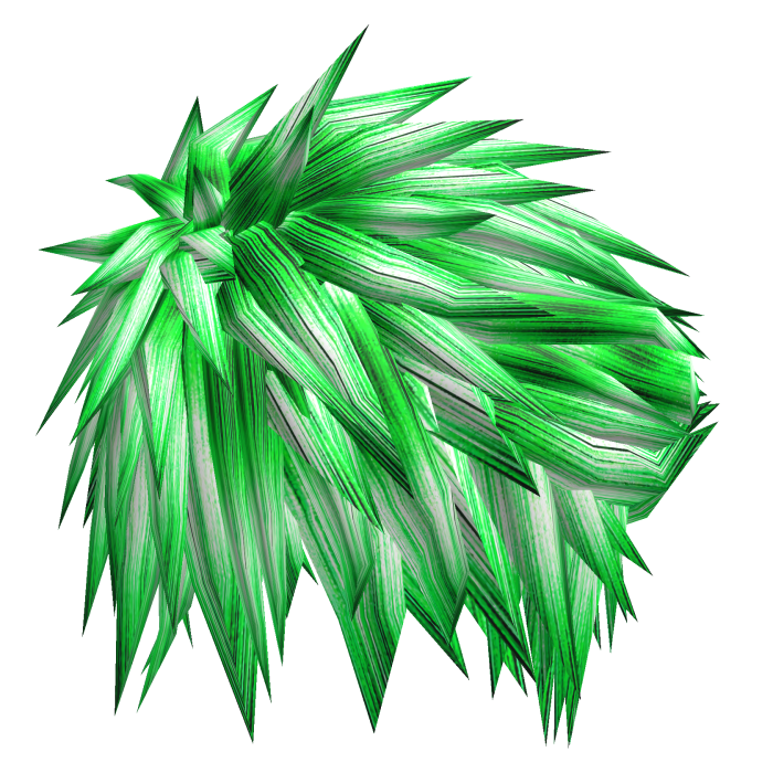 final fantasy cloud strife spiky hair in green