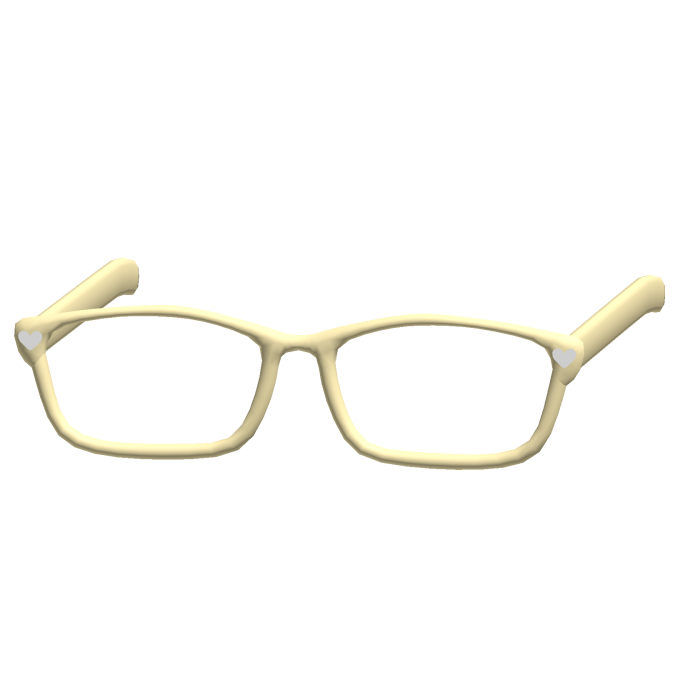 cutecore moe low heart oversized glasses yellow