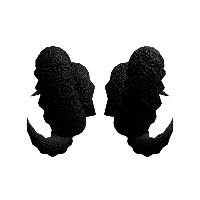 Black Demon Goat Horns 
