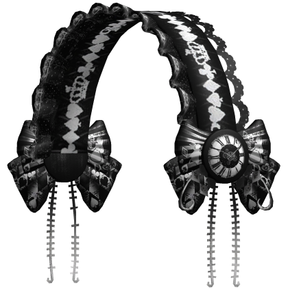 black clock bow headdress ♠︎♔.||| Roblox item