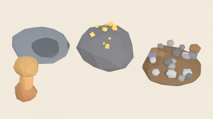 Stylized Rock Cliff Pack x40 Boulder Stone Ore preview 6