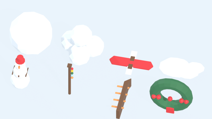 Low Poly Winter Pack Snow Christmas Ski Kit preview 10