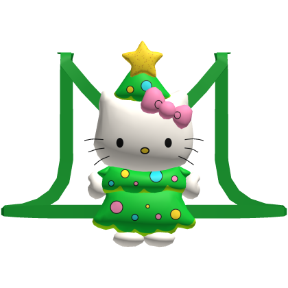 Cute Xmas Christmas Tree Kitty Cat Backpack  [1.0]