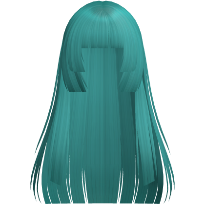 🩶 angelic long hime hair in sea green Roblox item
