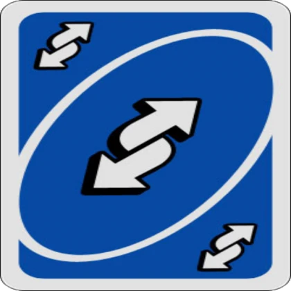 Uno Reverse Card (blue)