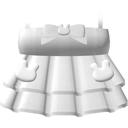♡ ┊ cutesy bunny ruffled dress in white