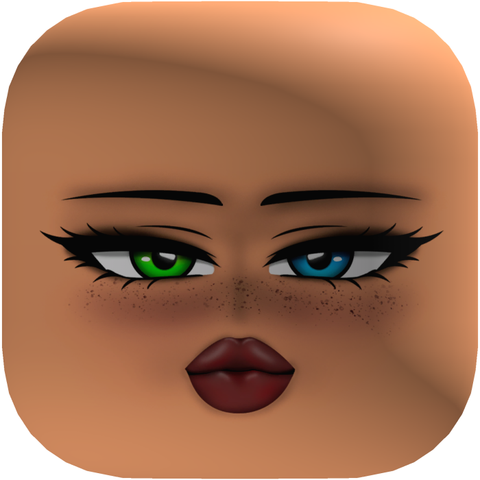 Y2K Preppy E-Girl Baddie Face [Heterochromia]