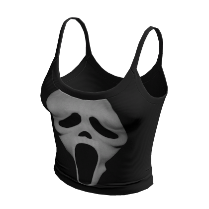 ☆ black ghost mask tank top (halloween)