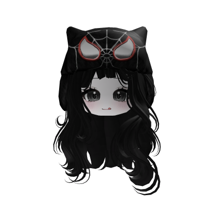 Spiderkitty Wispy Long Hair Black Roblox item