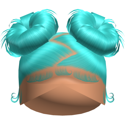 Doll Zig-Zag Part Double Buns (Teal)