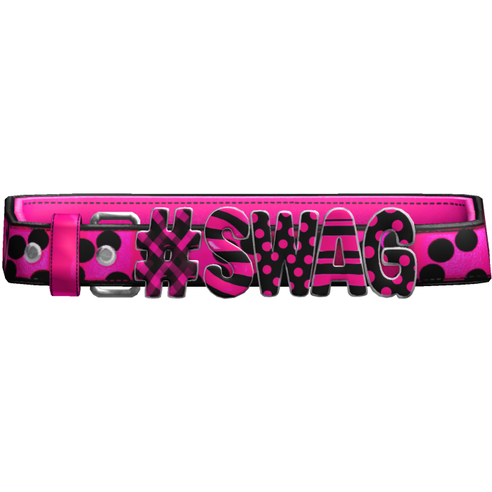 Hot Pink Polkadot " Swag " Y2K Belt