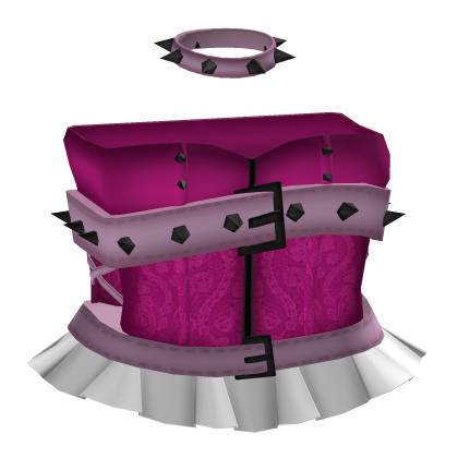 Hot Pink Gothic/Punk Corset thumbnail