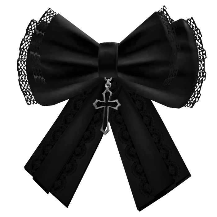 gothic lace bow w/ cross