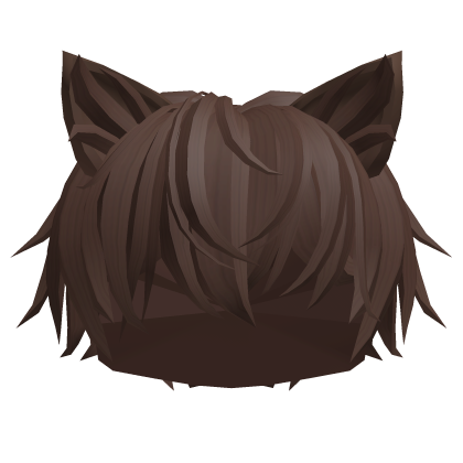 Roblox Item Brown Messy Cat Boy Hair