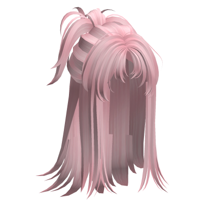 Y2K Messy Spikey Half Up Hair (Pink) Roblox item