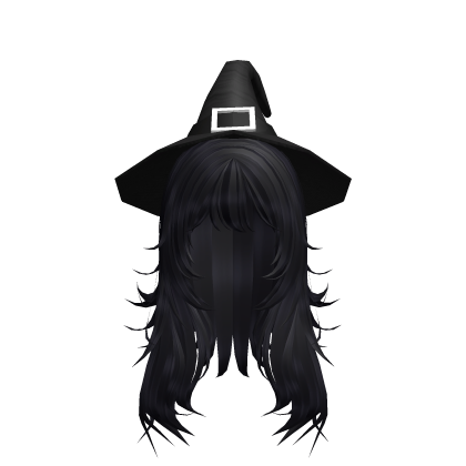 Messy Layered Witch Hair w/ Hat - Midnight Blue Roblox item