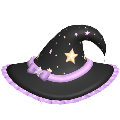 Starry Bow Witch Hat Purple Roblox item