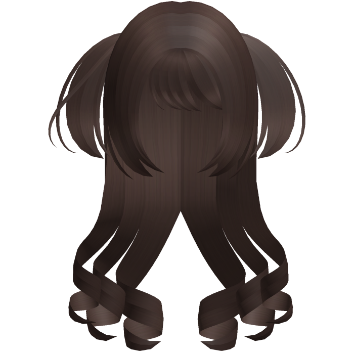 brown long swirly ends w mini pigtails
