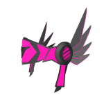  Pink Neon Winged Helmet