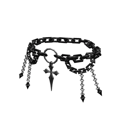 Hanging Chains Chainlink Belt > Black Silver thumbnail