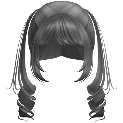Cute Swirly Half-Up Pigtails (Gray)