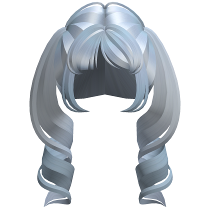 Soft Dolly Curled Pigtails (Sky Blue)