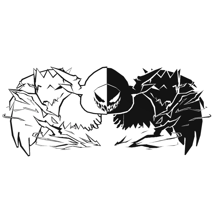 Cartoony Black&White Hood Aura Dragon Wings Combo