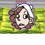 me in front of the celery