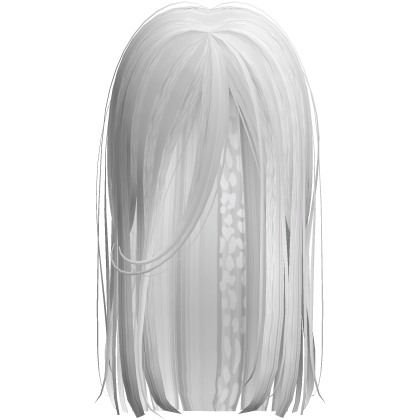 Long Messy Goth Horror Hair In White