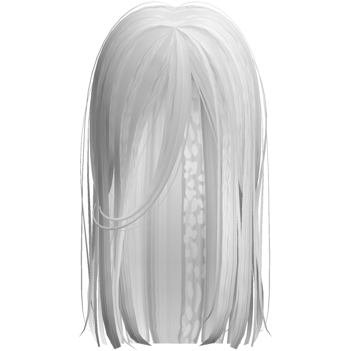 Long Messy Goth Horror Hair In White