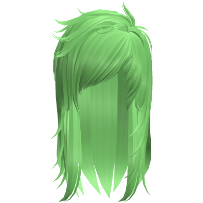 Scene Messy Long Hair (Green) Roblox item