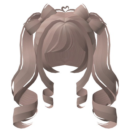 ♡ gyaru big curly tweencore bow pigtails milktea Roblox item