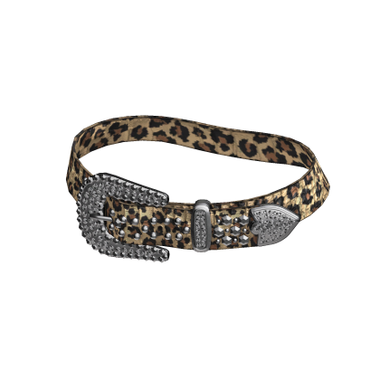 Y2k Rhinestone Mc-bling Scene Cheetah print Belt thumbnail
